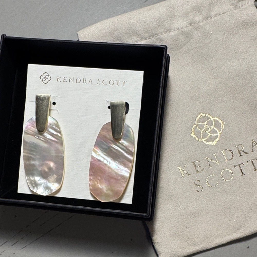 Kendra Scott Iridescent Shell Drop Earrings